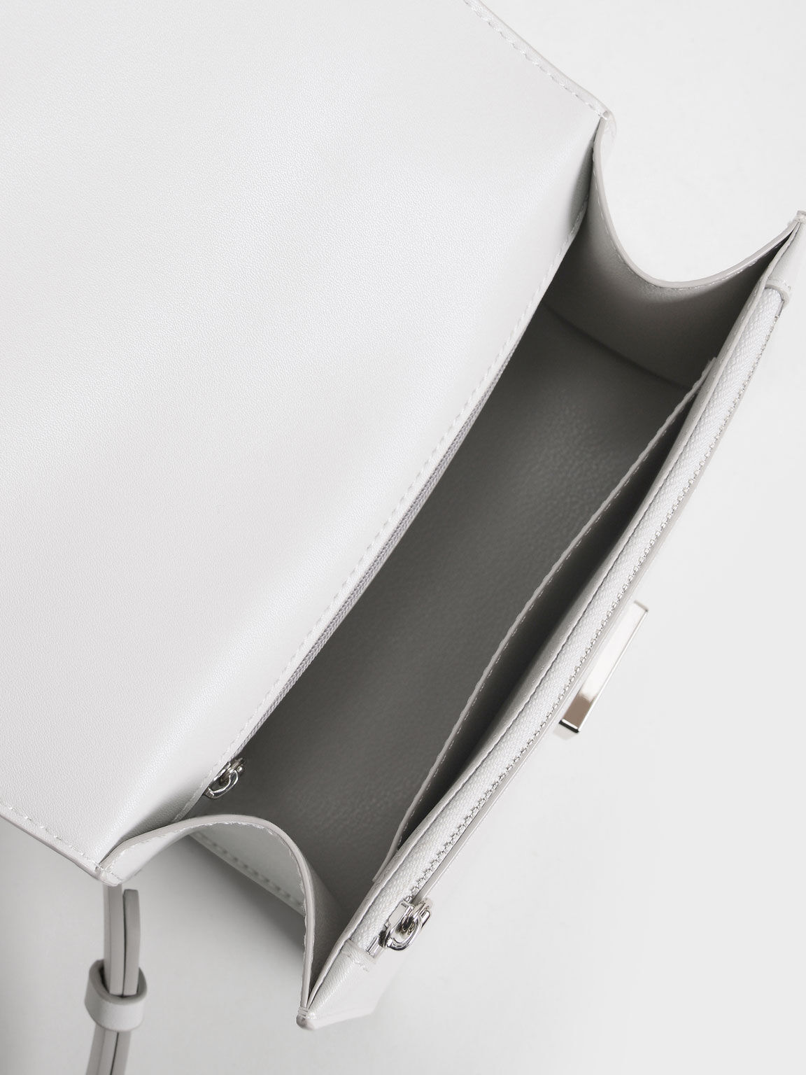 Twisty Shoulder Bag, White, hi-res