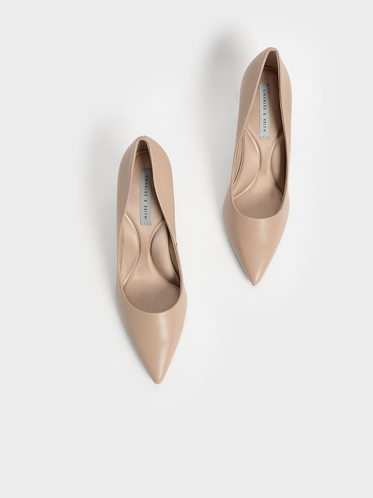 Emmy Pointed-Toe Stiletto Pumps, Nude, hi-res