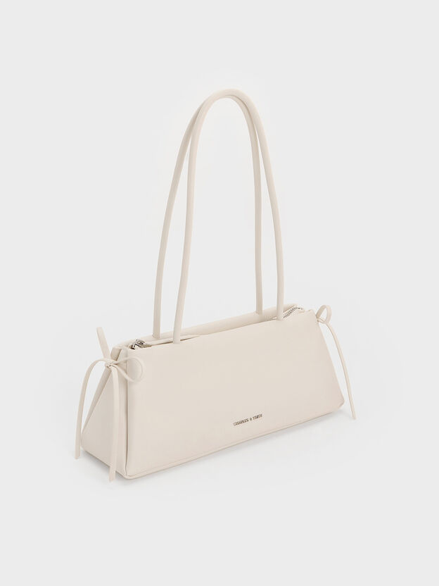 Hazel Bow Shoulder Bag, Meringue White, hi-res