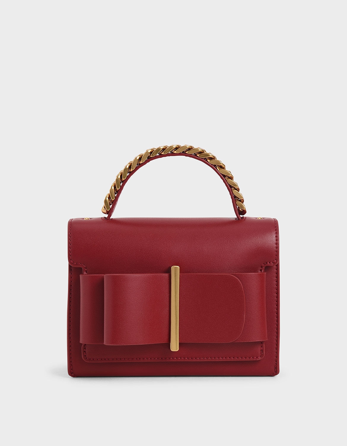 Charles and keith store red chain bag