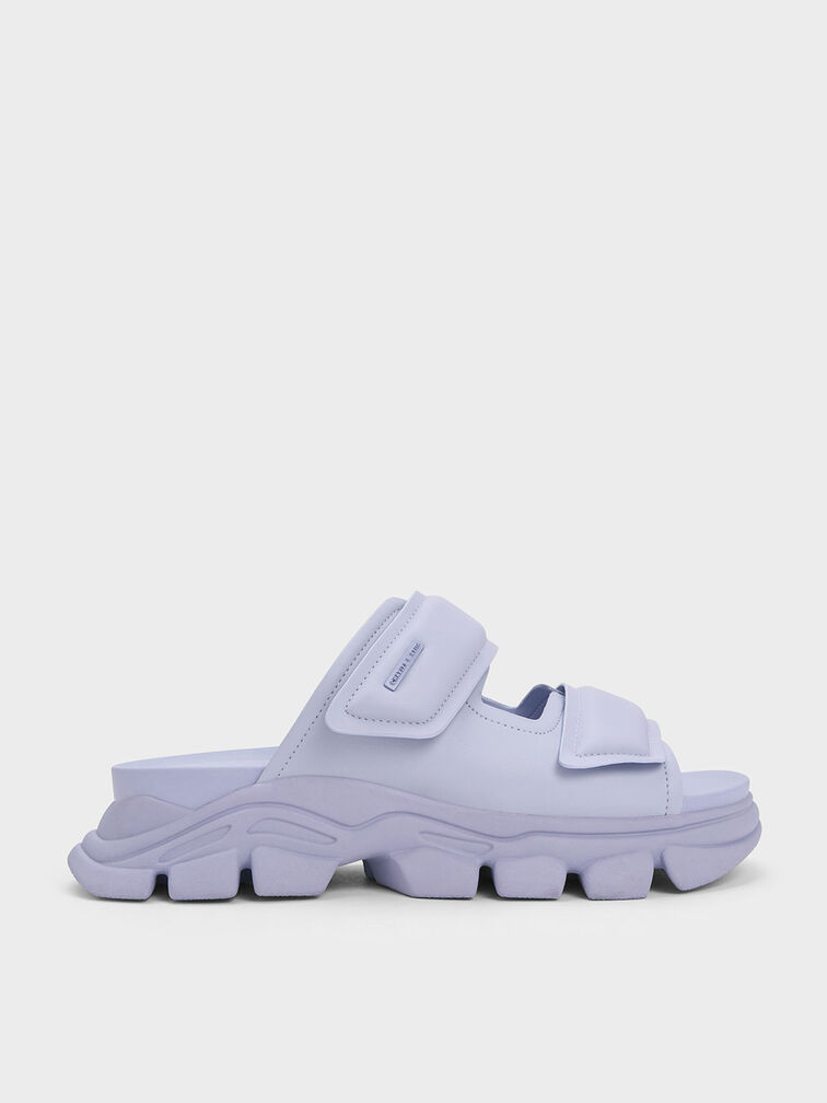 Dash Double Strap Slides, Lilac, hi-res