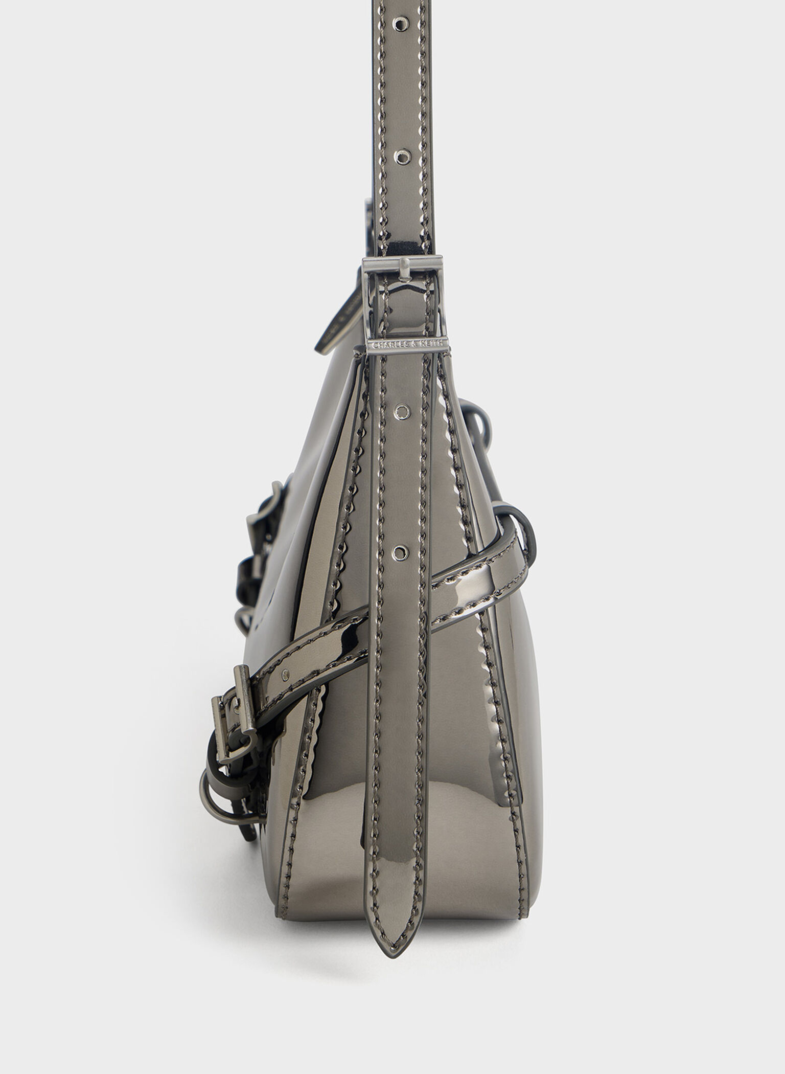 Bolso Sloane metalizado, Estaño, hi-res