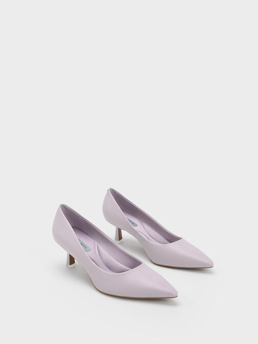 Emmy Spool Heel Pumps, Lilac, hi-res