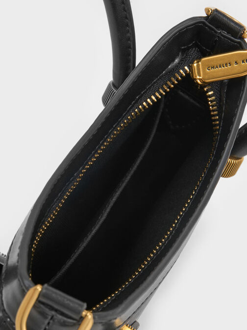 Bonnie Curved Tote Bag, Black, hi-res