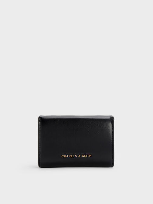 Lilibet Metallic-Accent Chain-Strap Wallet, Black, hi-res