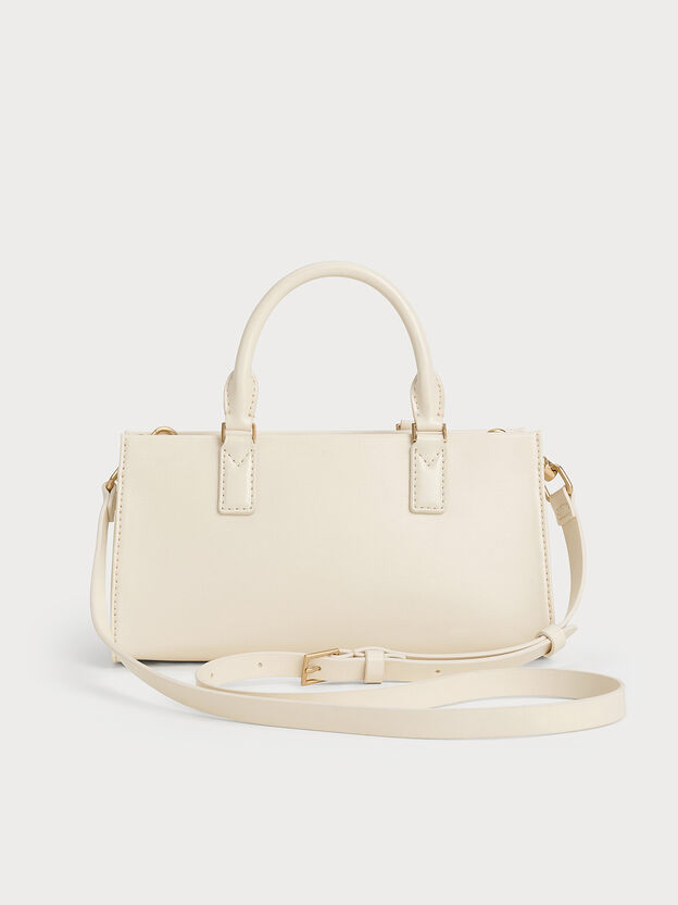 Mini bolso tote Kerry, Crema, hi-res