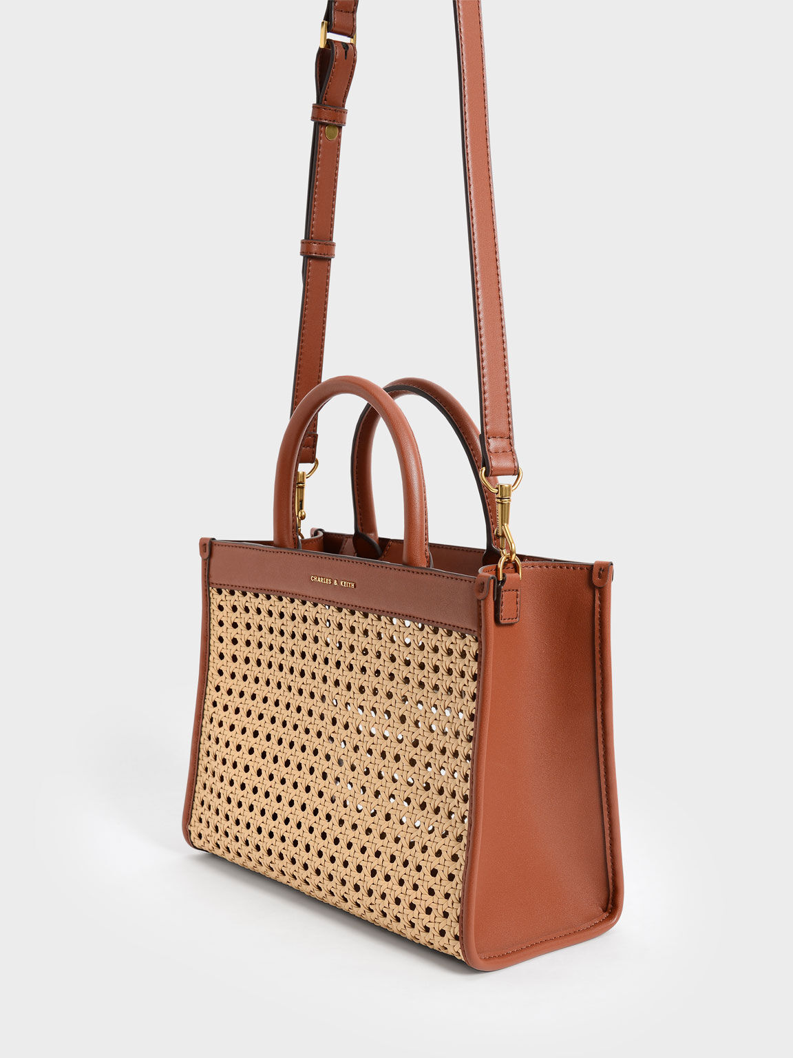 Charles and keith bag brown clearance