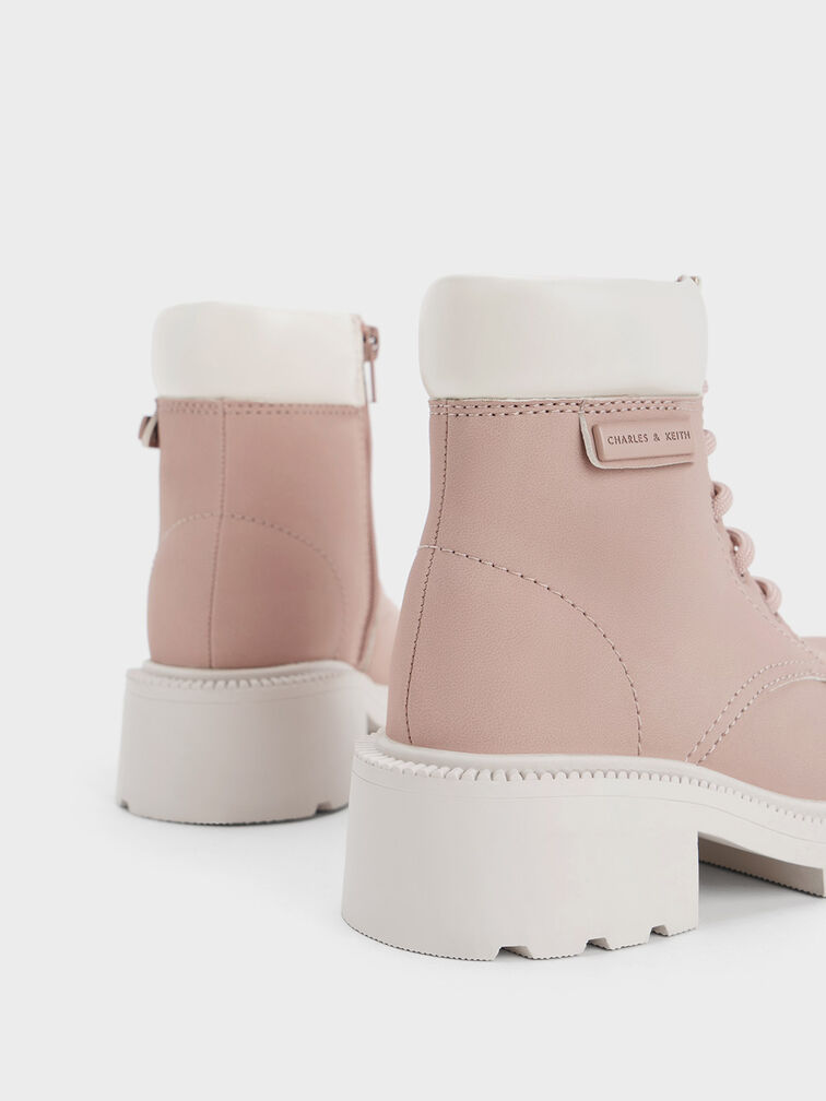 Girls' Side-Zip Ankle Boots, Blush, hi-res