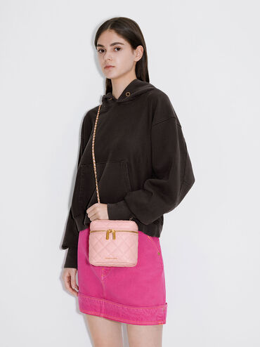 Bolso Nezu Acolchado, Rosa pálido, hi-res