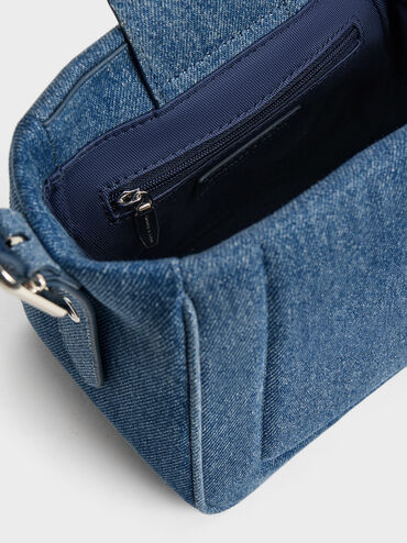 Petra Denim Boxy Bucket Bag, Denim Blue, hi-res