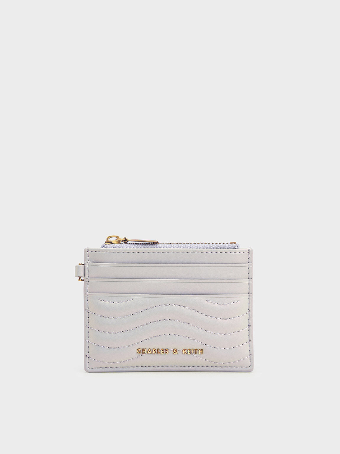 Pearl Aubrielle StitchTrim Zip Card Holder CHARLES & KEITH US