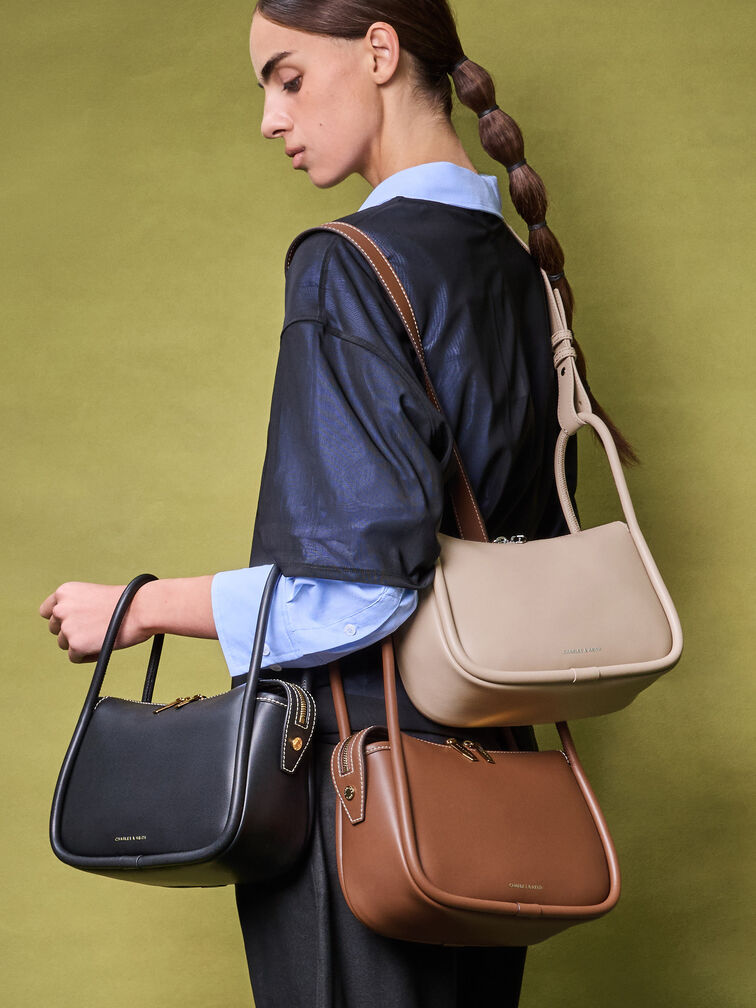 Lyla Shoulder Bag, Taupe, hi-res