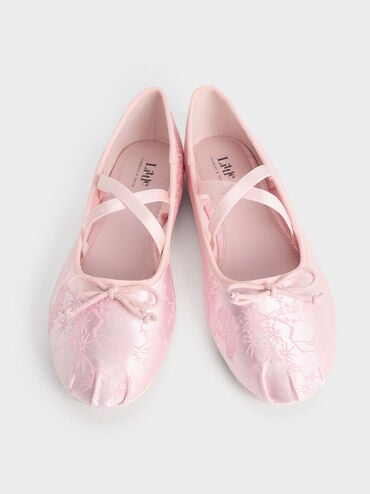 兒童芭蕾舞平底鞋, 淺粉色, hi-res