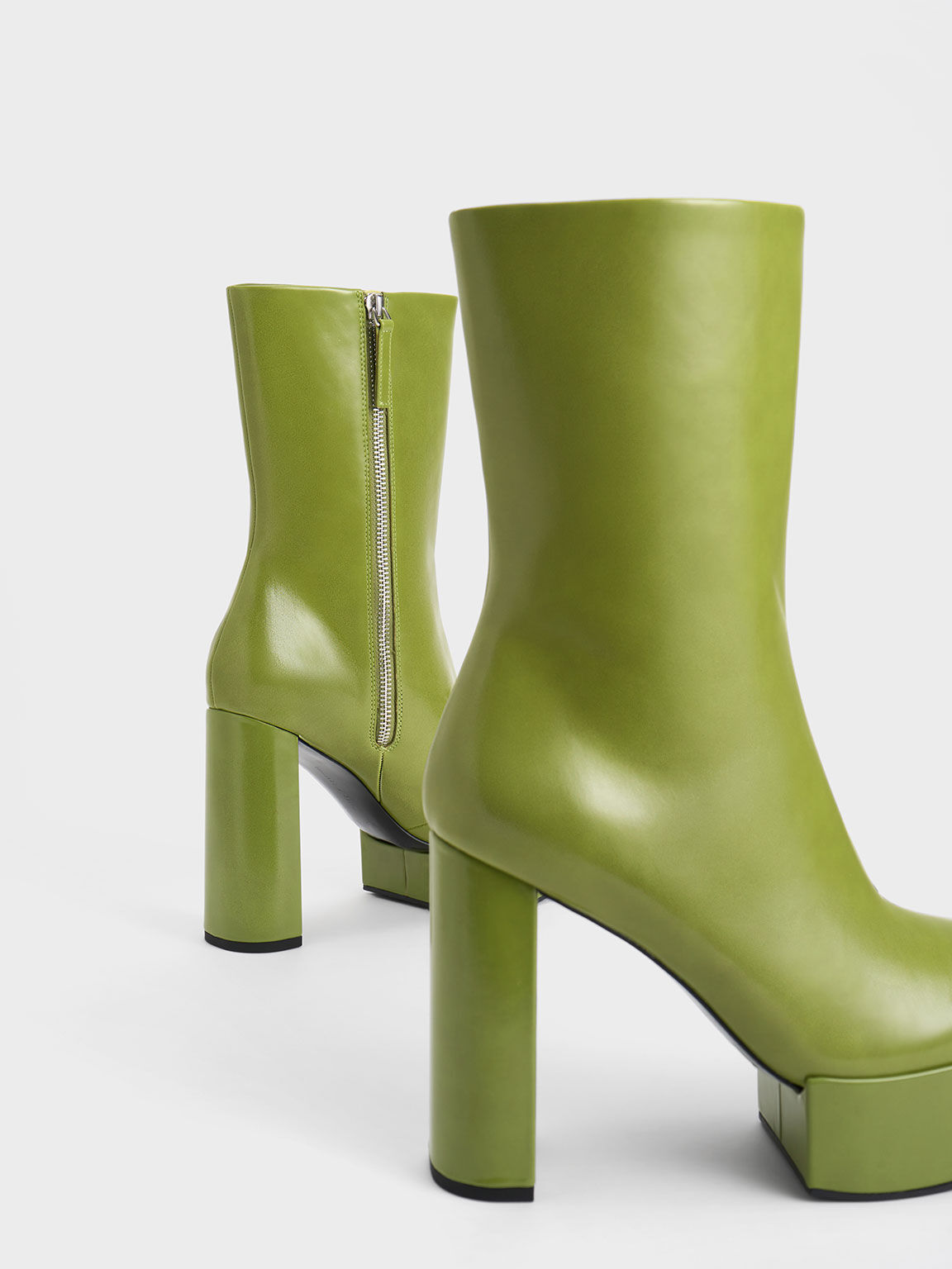 Corinth Blade Heel Boots, Green, hi-res