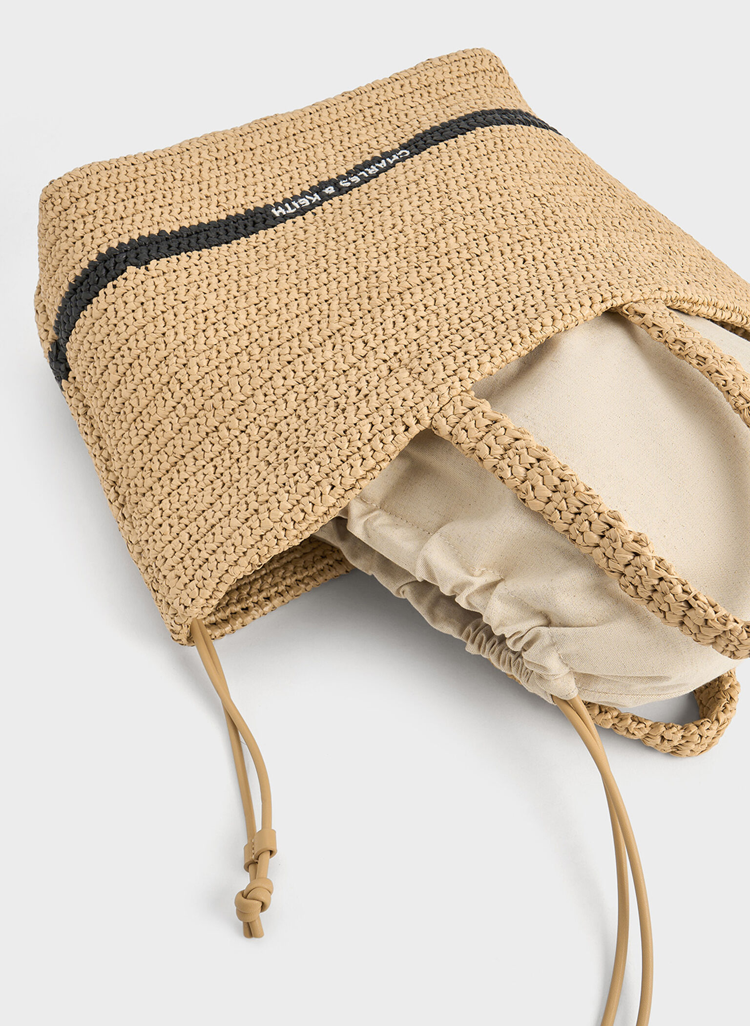Allegra Knitted Tote Bag, Beige, hi-res