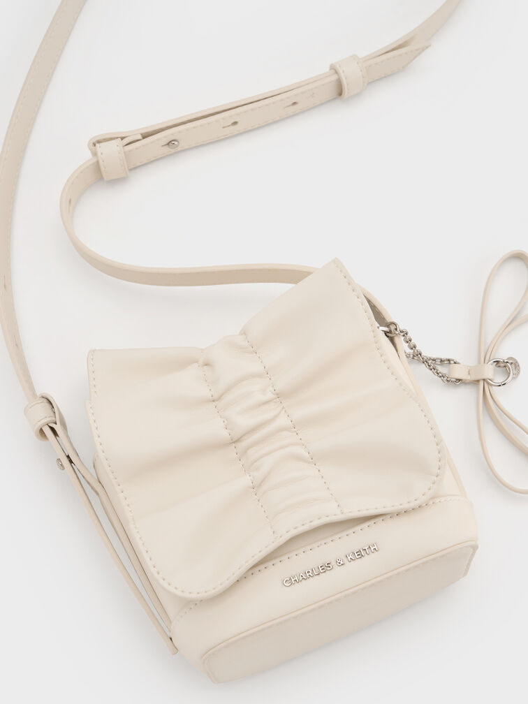 Kadee Ruched Mini Bag, Cream, hi-res