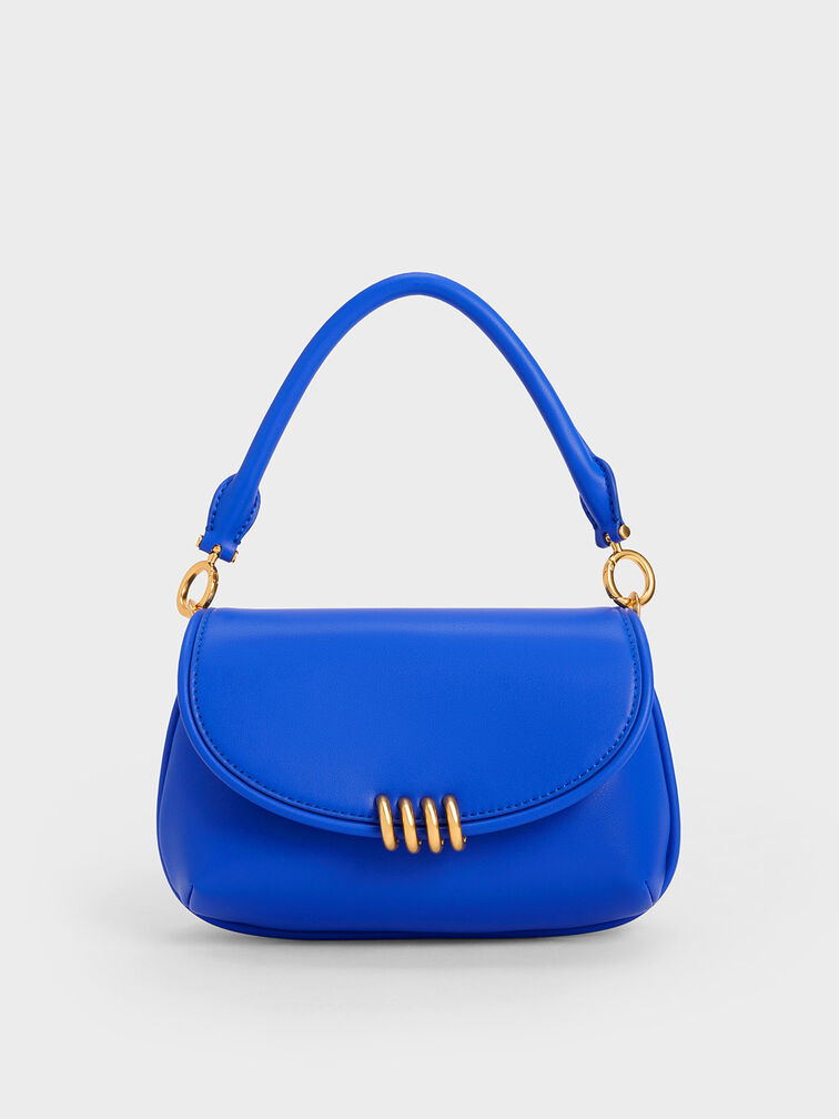 Osiris Metallic Accent Curved Bag, Cerulean, hi-res