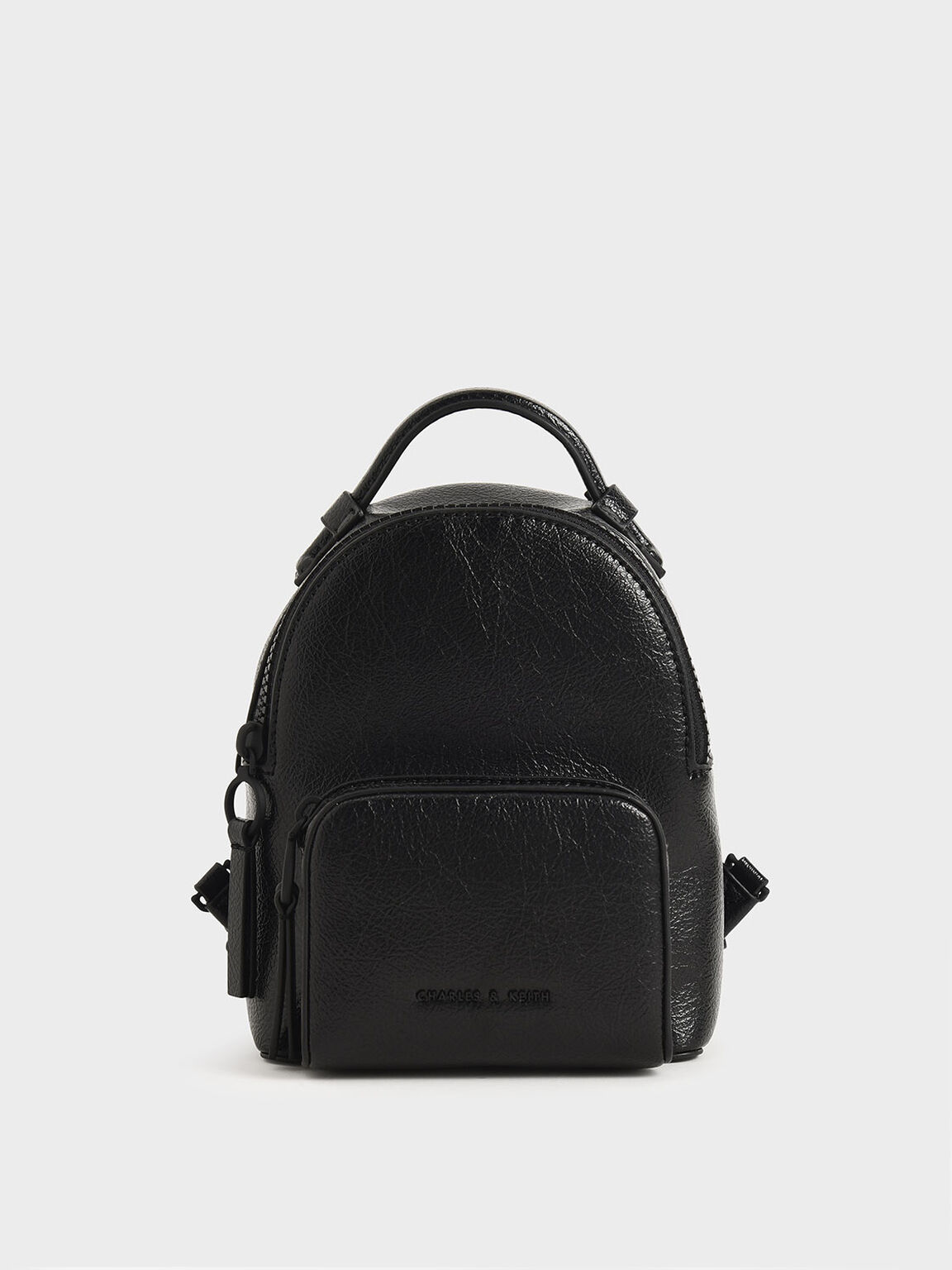 Black Double Zip Backpack Charles Keith My