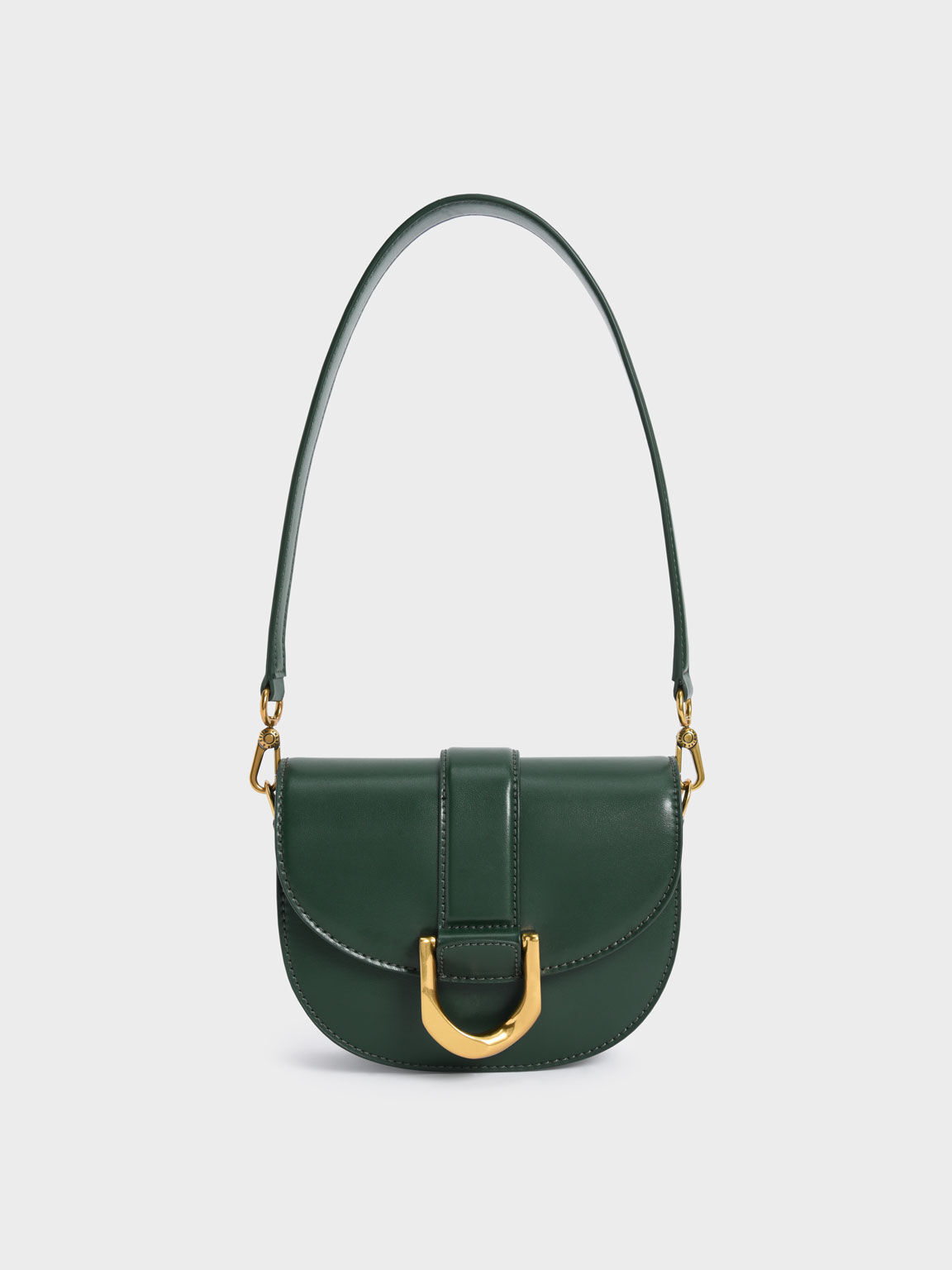 Mini Gabine Saddle Bag, Dark Green, S