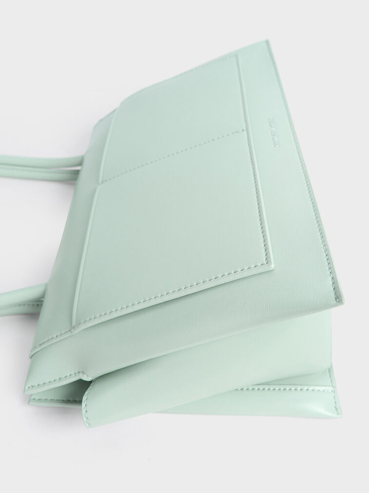 Irie Elongated-Handle Shoulder Bag, Sage Green, hi-res