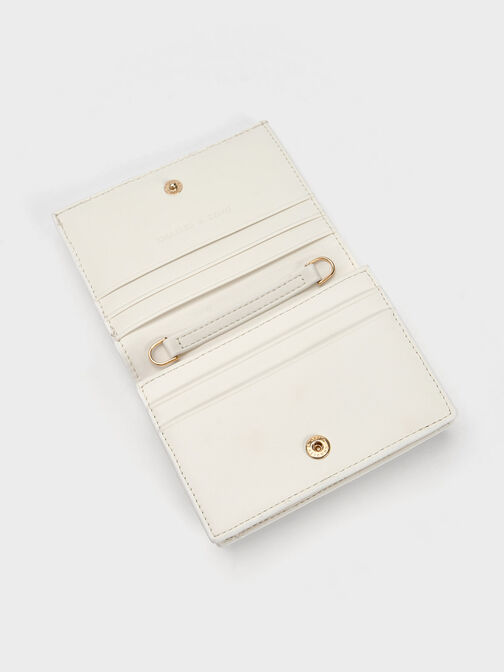 Micaela Quilted Cardholder, Cream, hi-res