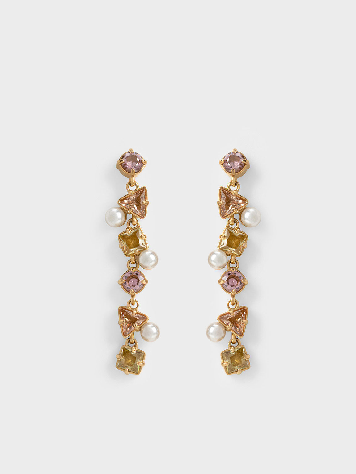 Gold drop earrings with pearls new arrivals