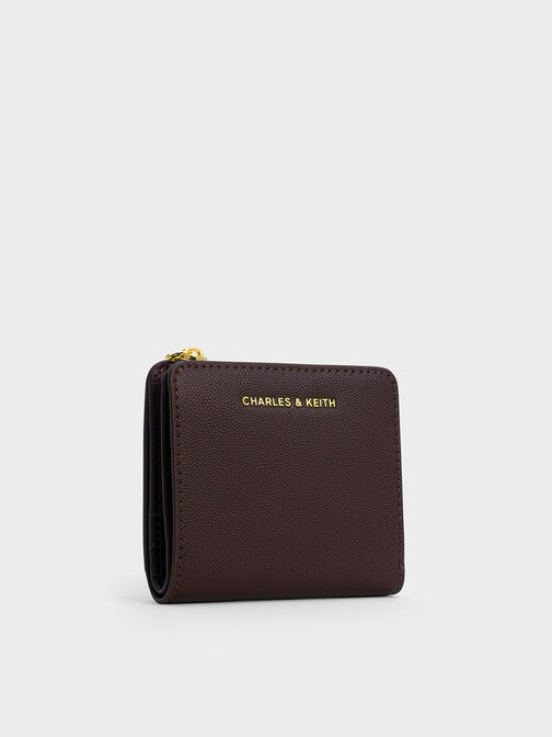 Top Zip Small Wallet, Plum, hi-res