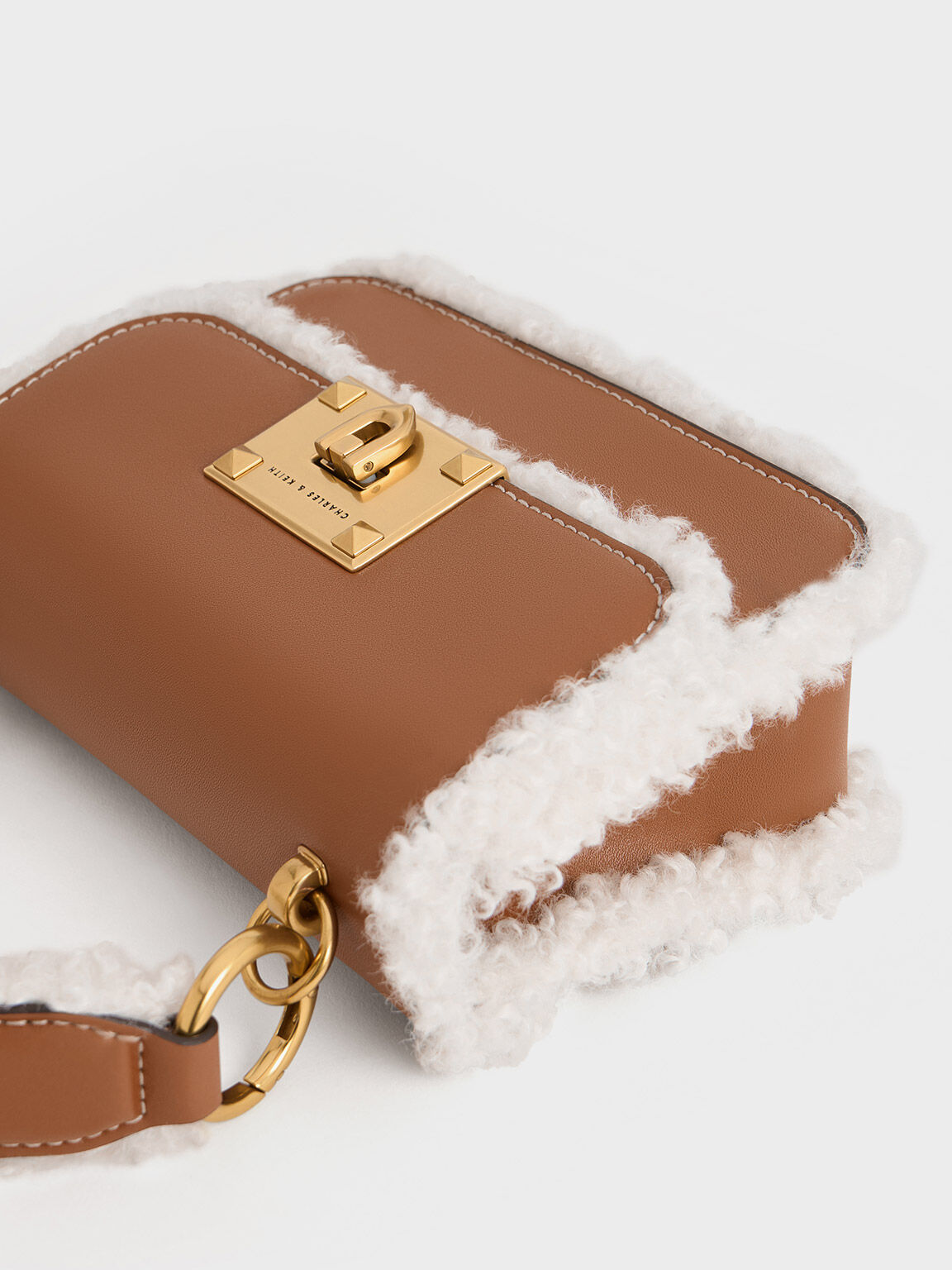 Charles and keith hotsell fur bag