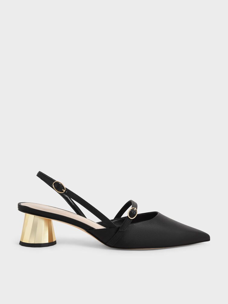 Michael Kors Pumps & high heels IMANI SCHWARZ SLINGBACK PUMPS in zwart Michael Kors Pumps & high heels IMANI SCHWARZ SLINGBACK PUMPS in zwart