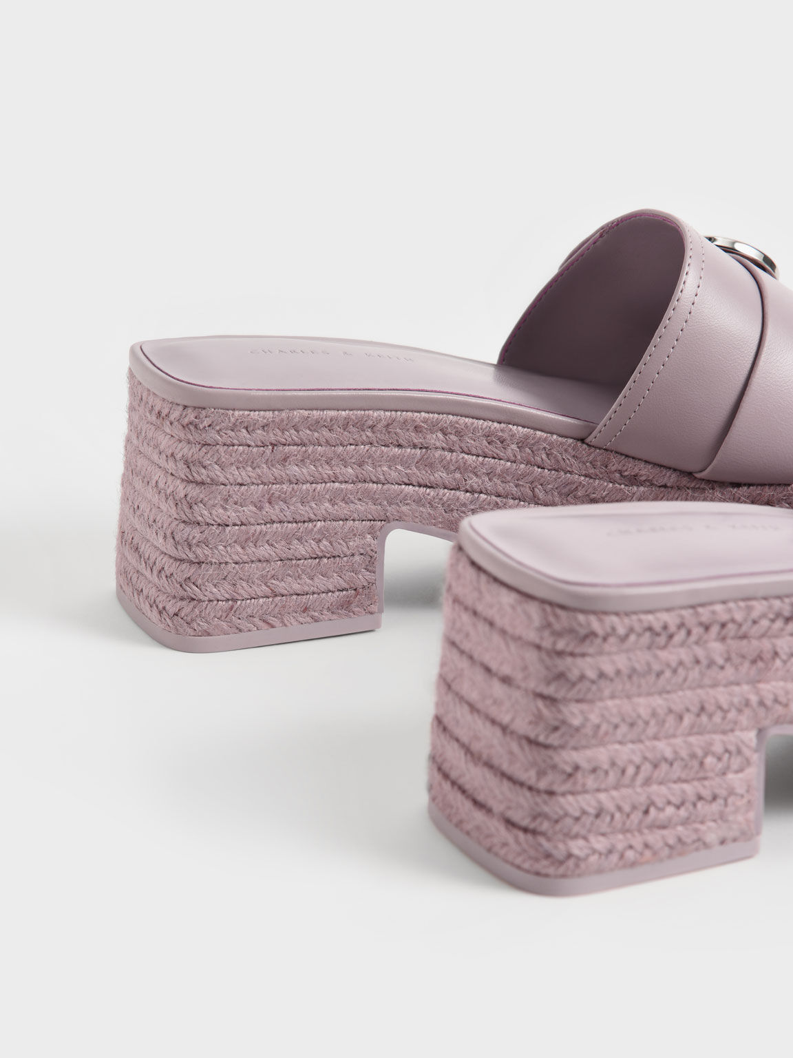 Buckled Platform Espadrilles, Lilac, hi-res