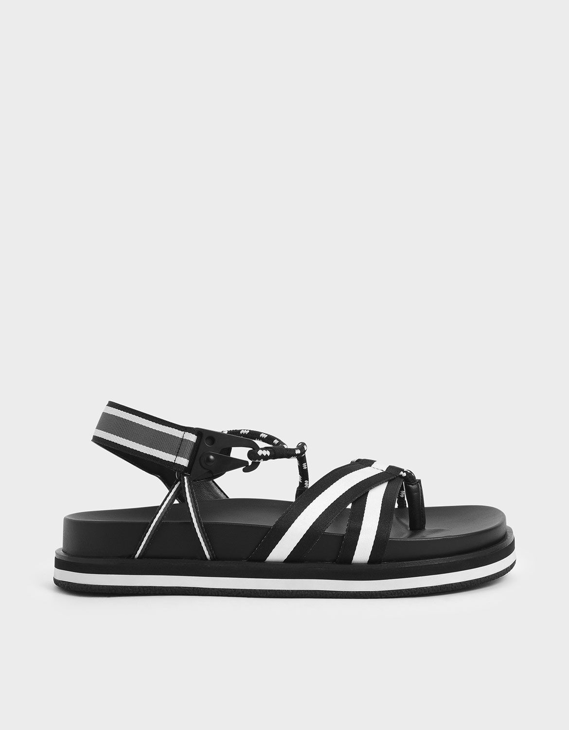 black rope sandals