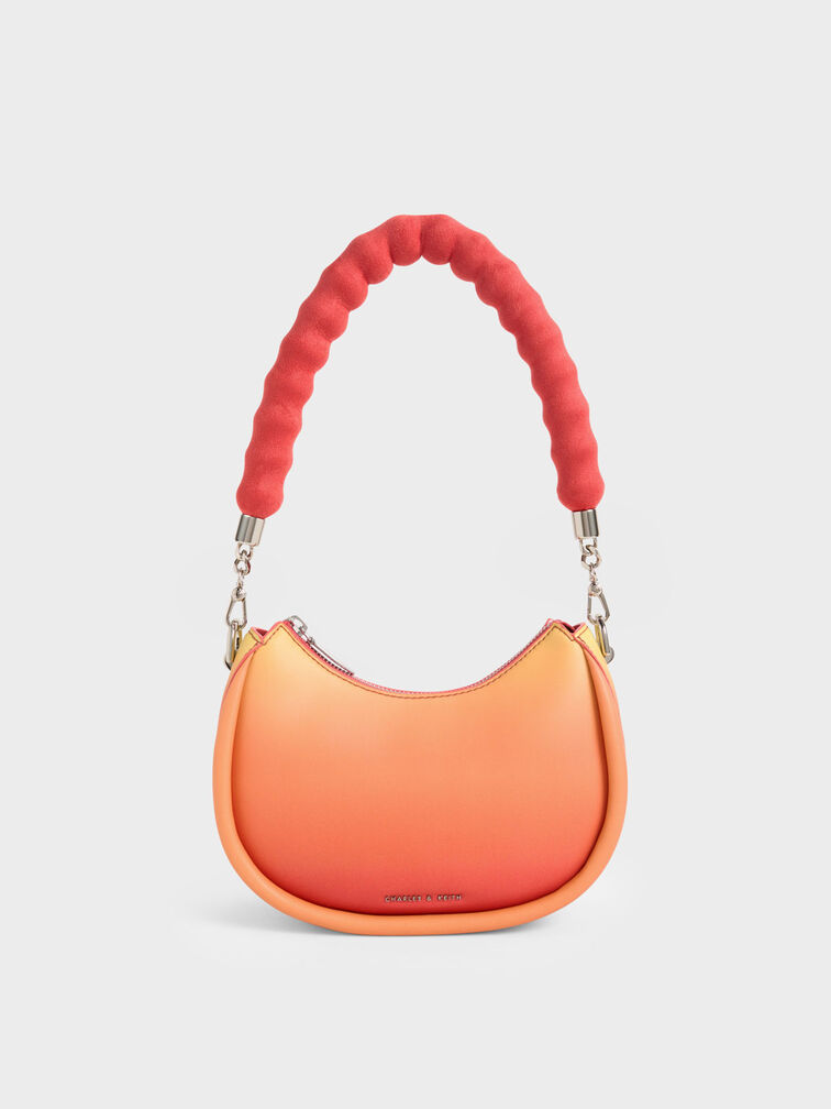 Lana Curved Shoulder Bag, Sunset, hi-res