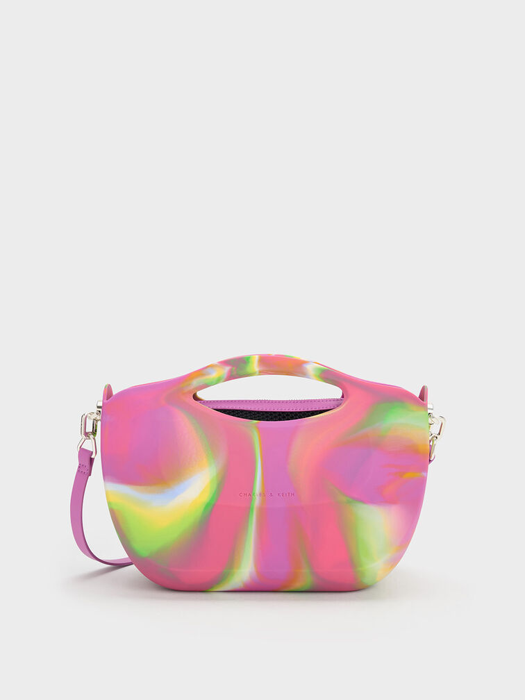 Cocoon Curved Handle Printed Bag, Multi, hi-res