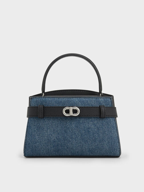 Aubrielle 丹寧小型手提包, 丹寧藍, hi-res
