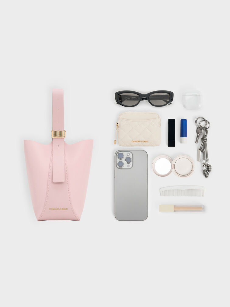 Edna Bucket Bag, Cotton Candy Pink, hi-res