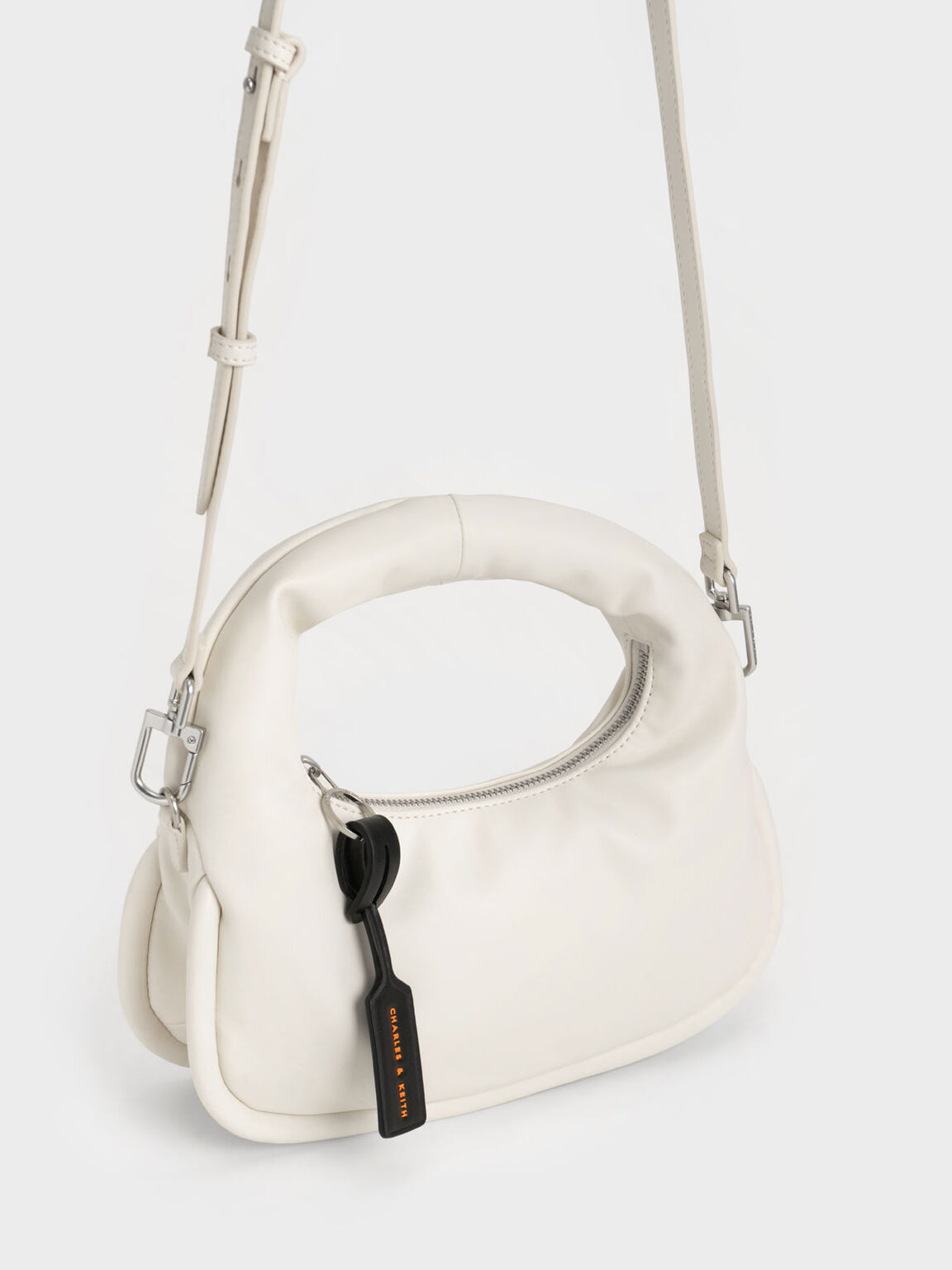 Yama Crescent Hobo Bag, Cream, hi-res