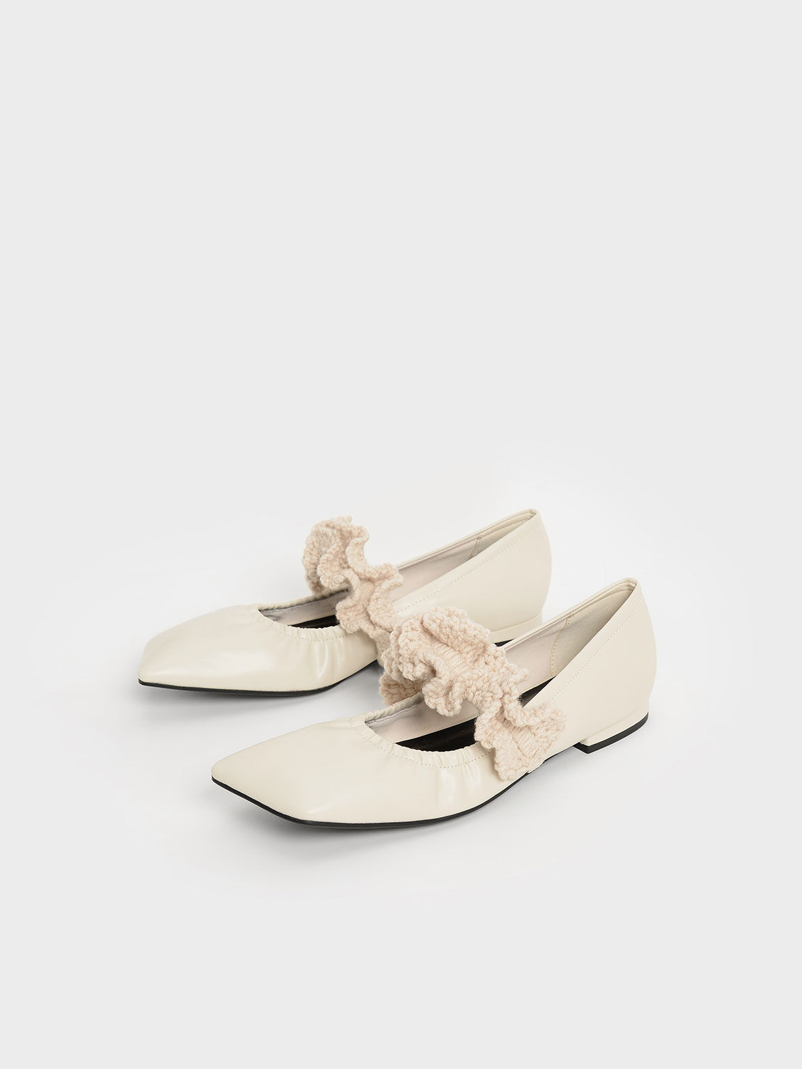 Ruffle Strap Mary Janes, Chalk, hi-res