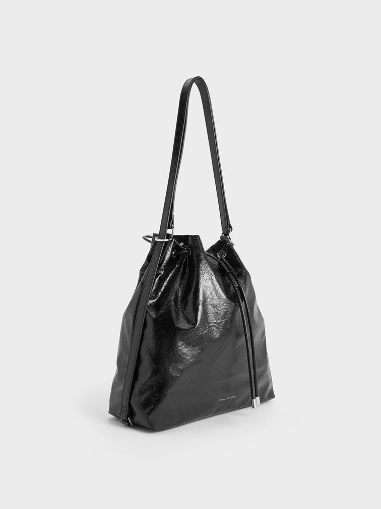 Neva Two-Way Bucket Bag, Noir, hi-res