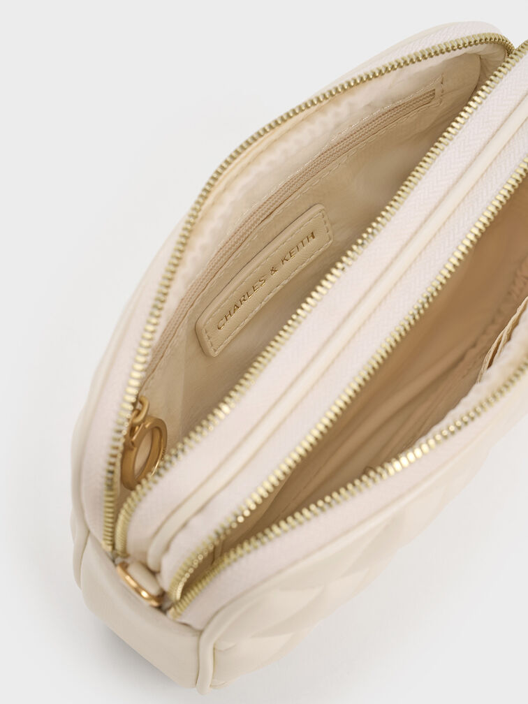 Mini Apfra Quilted Crossbody Bag, Cream, hi-res