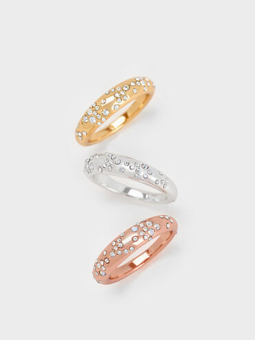 Anillo Reverie estilo c�pula de cristal, Plateado, hi-res