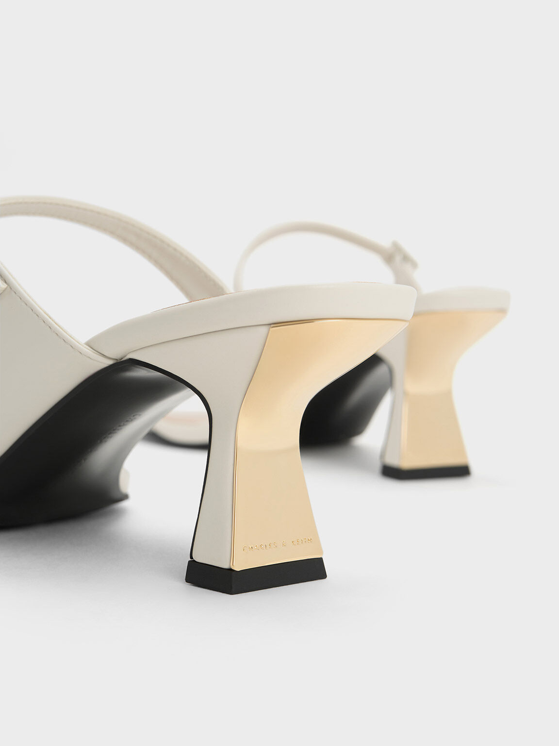 Double strap cheap heeled mules