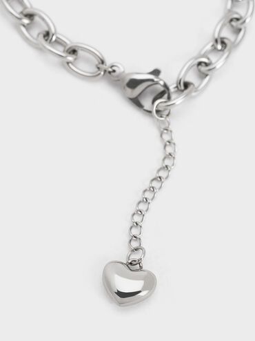 Bethania Heart Crystal Chain-Link Bracelet, Pink, hi-res