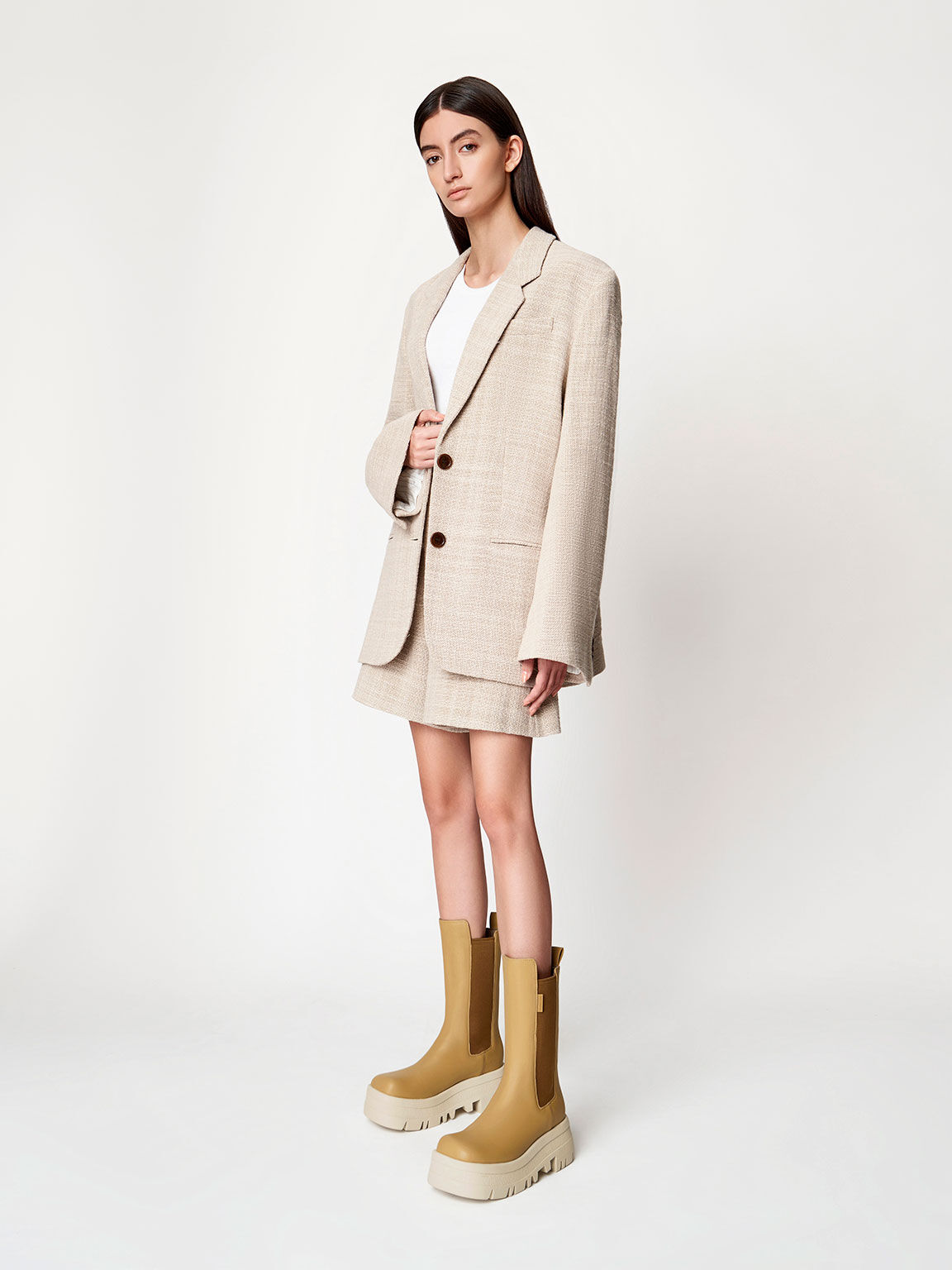 Rainier Platform Chelsea Boots, Sand, hi-res