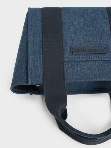 Bolso tote Kay en denim, Azul mezclilla, hi-res