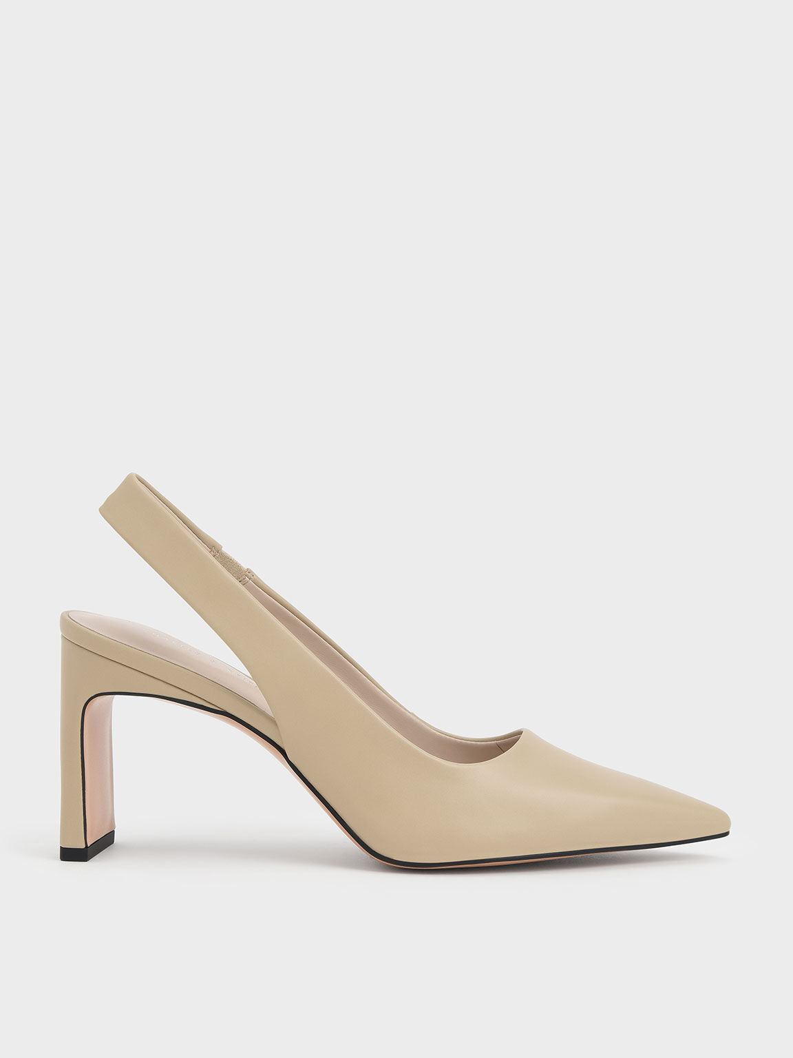 Blade Heel Slingback Pumps, Sand, hi-res