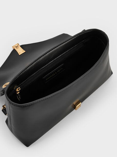 Lilibet Metallic-Accent Chain-Strap Bag, Black, hi-res