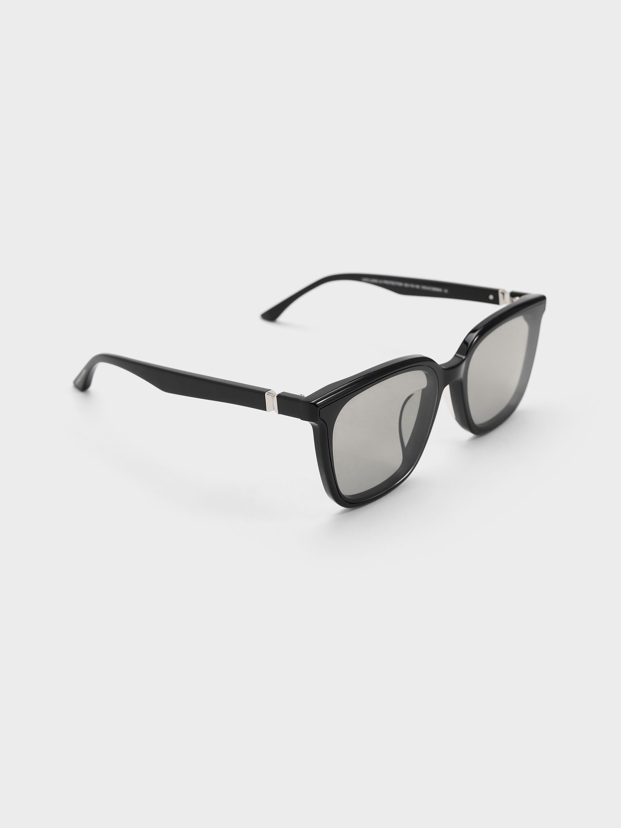 Black Maude Recycled Acetate Square Sunglasses - Black