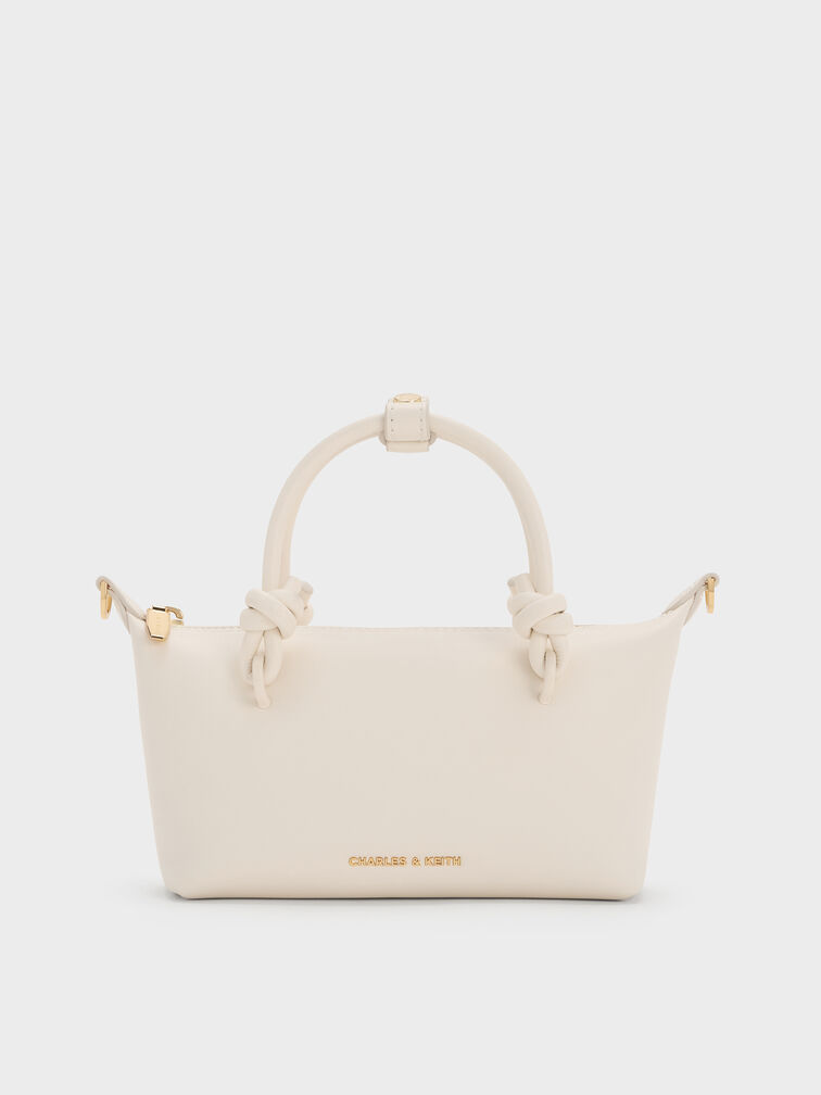 Sammie Knotted-Handle Tote Bag, Cream, hi-res