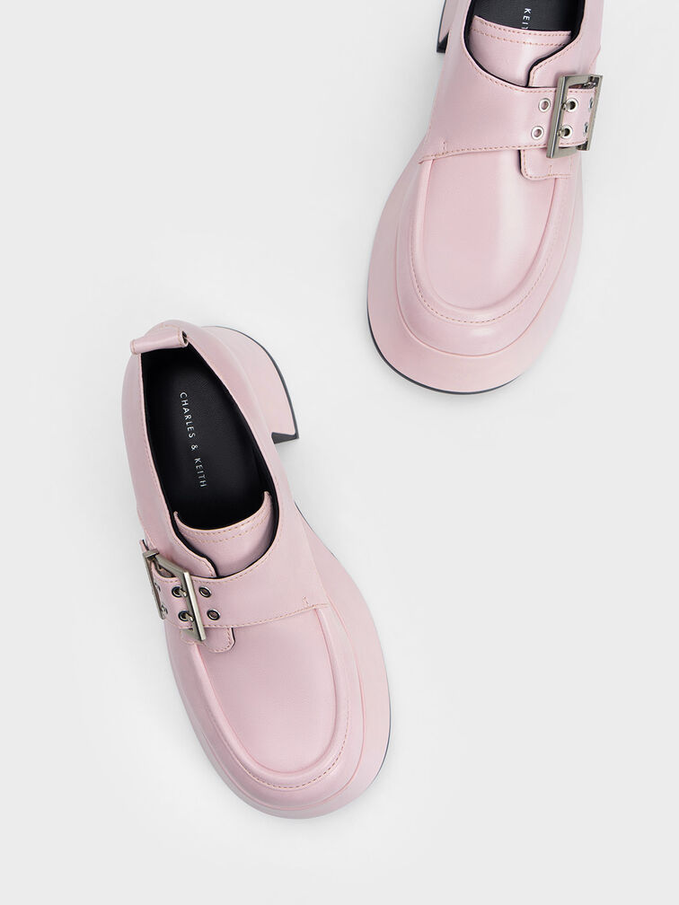 Rubina 厚底方釦樂福鞋, 淺粉色, hi-res