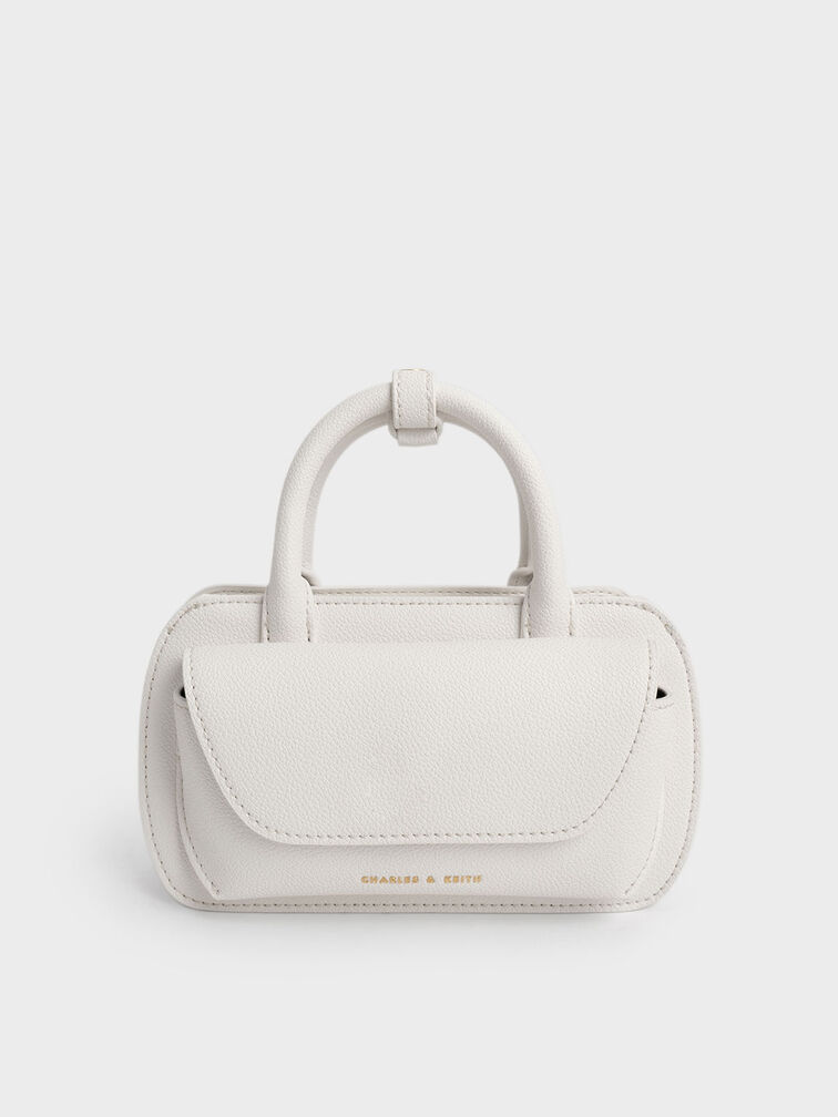 Selby Boxy Top Handle Bag, White, hi-res